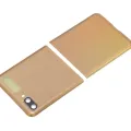 Top & Bottom Back Cover Glass With Camera Lens For Samsung Galaxy Z Flip 4G (F700) / Z Flip 5G (F707) (Aftermarket Plus) (Mirror Gold)