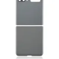 Top & Bottom Back Cover Glass With Camera Lens For Samsung Galaxy Z Flip 4G (F700) / Z Flip 5G (F707) (Aftermarket Plus) (Mystic Gray)