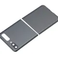 Top & Bottom Back Cover Glass With Camera Lens For Samsung Galaxy Z Flip 4G (F700) / Z Flip 5G (F707) (Aftermarket Plus) (Mystic Gray)