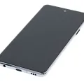 LCD Assembly With Frame For LG Q92 5G / Q920 (Refurbished) (Silver)