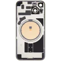 Back Glass w/ MagSafe Magnet For iPhone 14 (Aftermarket) (Yellow) (No Logo)