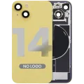 Back Glass w/ MagSafe Magnet & NFC & Flashlight Flex For iPhone 14 (Aftermarket) (No Logo) (Yellow)