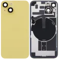 Back Glass w/ MagSafe Magnet & NFC & Flashlight Flex For iPhone 14 (Aftermarket) (No Logo) (Yellow)