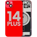 Back Glass w/ MagSafe Magnet For iPhone 14 Plus (Used OEM Pull: Grade A) (Red)