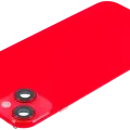 Back Glass w/ MagSafe Magnet For iPhone 14 Plus (Used OEM Pull: Grade A) (Red)