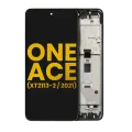 LCD Assembly With Frame For Motorola One 5G Ace (XT2113-2 / 2021) (Refurbished) (Volcanic Gray)