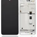 LCD Assembly With Frame For Motorola One 5G Ace (XT2113-2 / 2021) (Refurbished) (Frosted Silver)
