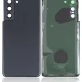 Задня кришка зі склом камери для Samsung Galaxy S21 5G (No Logo) (Aftermarket Plus) (Phantom Gray)