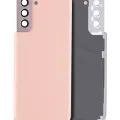 Back Cover Glass With Camera Lens For Samsung Galaxy S21 Plus (No Logo) (Aftermarket Plus) (Phantom Pink)