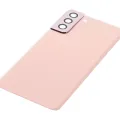 Back Cover Glass With Camera Lens For Samsung Galaxy S21 Plus (No Logo) (Aftermarket Plus) (Phantom Pink)