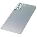 Back Cover Glass With Camera Lens For Samsung Galaxy S21 Plus (No Logo) (Aftermarket Plus) (Phantom Silver)