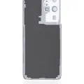 Back Cover Glass With Camera Lens For Samsung Galaxy S21 Ultra (No Logo) (Aftermarket Plus) (Phantom Silver)