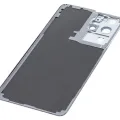 Back Cover Glass With Camera Lens For Samsung Galaxy S21 Ultra (No Logo) (Aftermarket Plus) (Phantom Silver)
