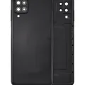 Back Cover Glass With Camera Lens For Samsung Galaxy A12 (A125 / 2020) (Aftermarket Plus) (Black)