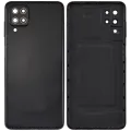 Back Cover Glass With Camera Lens For Samsung Galaxy A12 (A125 / 2020) (Aftermarket Plus) (Black)