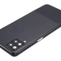 Back Cover Glass With Camera Lens For Samsung Galaxy A12 (A125 / 2020) (Aftermarket Plus) (Black)