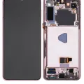 OLED Assembly With Frame For Samsung Galaxy S21 Plus 5G (Refurbished) (Phantom Violet / Pink / Gold)