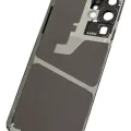 Back Cover Glass With Camera Lens For Samsung Galaxy S21 Ultra (No Logo) (Aftermarket Plus) (Phantom Black)