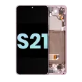 OLED Assembly With Frame For Samsung Galaxy S21 5G (Service Pack) (Phantom Pink)