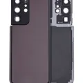 Back Cover Glass With Camera Lens For Samsung Galaxy S21 Ultra (No Logo) (Aftermarket Plus) (Phantom Brown)