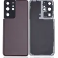 Back Cover Glass With Camera Lens For Samsung Galaxy S21 Ultra (No Logo) (Aftermarket Plus) (Phantom Brown)