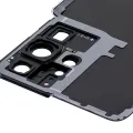 Back Cover Glass With Camera Lens For Samsung Galaxy S21 Ultra (No Logo) (Aftermarket Plus) (Phantom Brown)