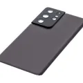 Back Cover Glass With Camera Lens For Samsung Galaxy S21 Ultra (No Logo) (Aftermarket Plus) (Phantom Brown)