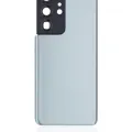 Back Cover Glass With Camera Lens For Samsung Galaxy S21 Ultra (No Logo) (Aftermarket Plus) (Phantom Titanium)
