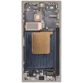 Дисплейний модуль (OLED) з рамкою для Samsung Galaxy S24 Ultra (Refurbished) (Titanium Gray)