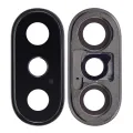 Back Camera Lens With Bracket & Bezel For iPhone XS / XS Max (Real Sapphire) (Premium) (Space Gray) (10 Pack)