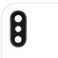 Back Camera Lens With Bracket & Bezel For iPhone XS / XS Max (Real Sapphire) (Premium) (Silver) (10 Pack)