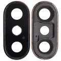 Back Camera Lens With Bracket & Bezel For iPhone XS / XS Max (Real Sapphire) (Premium) (Gold) (10 Pack)