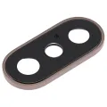 Back Camera Lens With Bracket & Bezel For iPhone XS / XS Max (Real Sapphire) (Premium) (Gold) (10 Pack)