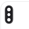 Back Camera Lens With Bracket & Bezel For iPhone X (Real Sapphire) (Premium) (Silver) (10 Pack)