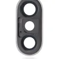 Back Camera Lens With Bracket & Bezel For iPhone XS / XS Max (Aftermarket Plus) (Silver) (10 Pack)
