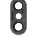 Back Camera Lens With Bracket & Bezel For iPhone XS / XS Max (Aftermarket Plus) (Gold) (10 Pack)