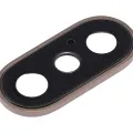 Back Camera Lens With Bracket & Bezel For iPhone XS / XS Max (Aftermarket Plus) (Gold) (10 Pack)