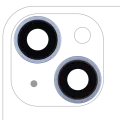 Back Camera Lens With Bracket & Bezel For iPhone 14 / 14 Plus (2 Piece Set) (Aftermarket Plus) (Blue)