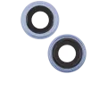 Back Camera Lens With Bracket & Bezel For iPhone 14 / 14 Plus (2 Piece Set) (Aftermarket Plus) (Blue)