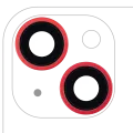 Back Camera Lens With Bracket & Bezel For iPhone 14 / 14 Plus (2 Piece Set) (Aftermarket Plus) (Red)