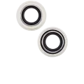 Back Camera Lens With Bracket & Bezel For iPhone 14 / 14 Plus (2 Piece Set) (Aftermarket Plus) (Starlight)