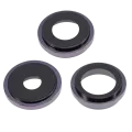 Back Camera Lens With Bracket & Bezel For iPhone 14 Pro / 14 Pro Max (3 Piece Set) (Aftermarket Plus) (Deep Purple)