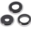 Back Camera Lens With Bracket & Bezel For iPhone 14 Pro / 14 Pro Max (3 Piece Set) (Aftermarket Plus) (Silver)