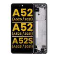 Дисплейний модуль (OLED) з рамкою для Samsung Galaxy A52 4G (A525 / 2021) / A52 5G (A526 / 2021) / A52S 5G (A528 / 2021) (Refurbished) (Awesome Black)