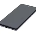 Дисплейний модуль (OLED) з рамкою для Samsung Galaxy A52 4G (A525 / 2021) / A52 5G (A526 / 2021) / A52S 5G (A528 / 2021) (Refurbished) (Awesome Black)
