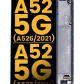 OLED Assembly With Frame For Samsung Galaxy A52 4G (A525 / 2021) / A52 5G (A526 / 2021) / A52S 5G (A528 / 2021) (Refurbished) (Awesome Blue)