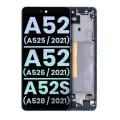 OLED Assembly With Frame For Samsung Galaxy A52 4G (A525 / 2021) / A52 5G (A526 / 2021) / A52S 5G (A528 / 2021) (Service Pack) (Awesome Blue)