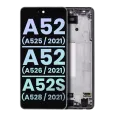 Дисплейний модуль (OLED) з рамкою для Samsung Galaxy A52 4G (A525 / 2021) / A52 5G (A526 / 2021) / A52S 5G (A528 / 2021) (Service Pack) (Awesome Black)