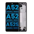 LCD Assembly With Frame (Without Finger Print Sensor) For Samsung Galaxy A52 4G (A525 / 2021) / A52 5G (A526 / 2021) / A52S (A528 / 2021) (Aftermarket : Incell) (Awesome Black)
