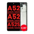 OLED Assembly With Frame For Samsung Galaxy A52 4G (A525 / 2021) / A52 5G (A526 / 2021) / A52S 5G (A528 / 2021) (6.36") (Aftermarket Plus) (Awesome White)